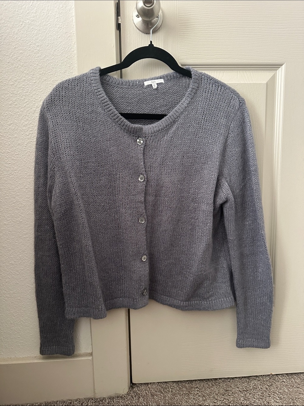 NIA Ariana Crewneck Button Cardigan
